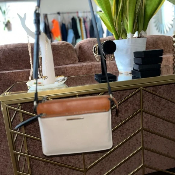 Aldo Tan and Cream Crossbody Bag - Picture 1 of 6